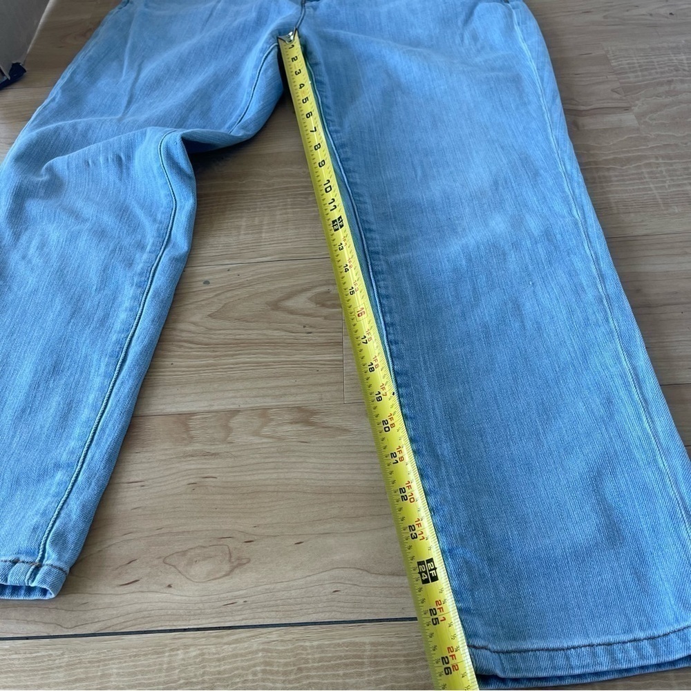 Eileen Fisher Organic Cotton Straight Stretch Ankle Jeans Sz 10 - Style #R18BD - Picture 10 of 11
